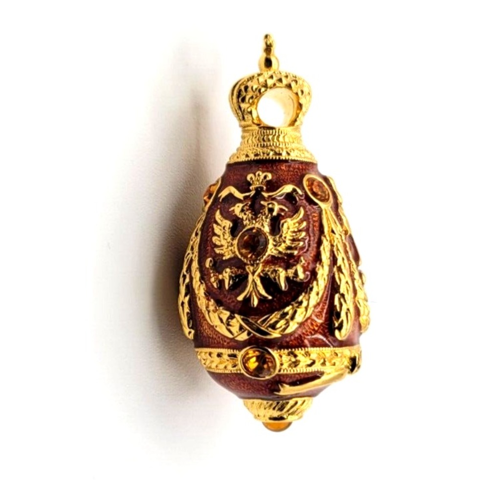 JOAN RIVERS PASTEL ART RHINESTONES  FABERGE EGG PENDANT VINTAGE 10TH ANNIVERSARY